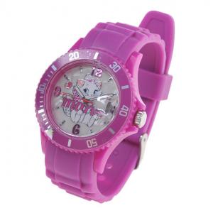 Wholesale Artificial Durable Debossed Printed Pink & black Silicone Wristbands watches from china suppliers