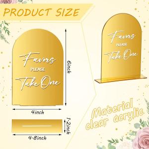 Wholesale 4Pcs Arch Acrylic Wedding Reception Signs With Arched Round Top from china suppliers
