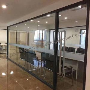 Wholesale Soundproof 6mm Acoustic Glass Partition Walls , 12mm Aluminium Glass Office Partition from china suppliers