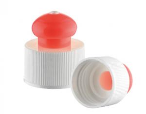 Wholesale JL-CP103B 24 410 Ribbed PP Plastic Push Pull Water Bottle Caps Pull Push Cap for Shampoo Bottle from china suppliers