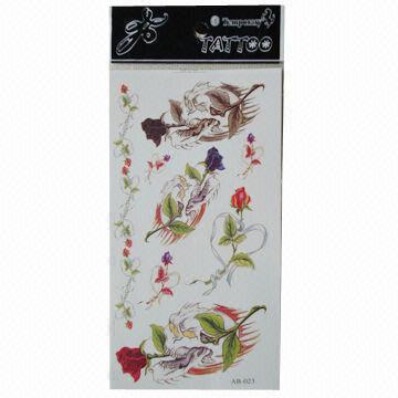 Wholesale Removable Body Tattoo Stickers, Safe and Nontoxic, Easy-to-apply and -remove from china suppliers