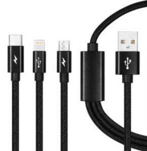 Wholesale DC 12V-24V 3 In 1 MFi Certified USB Cable 5V 2.1A Fast Charging from china suppliers
