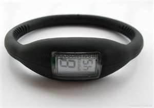 Wholesale Customized Black Silicone Wristband Watches, power bracelet with Embossed for advertising from china suppliers