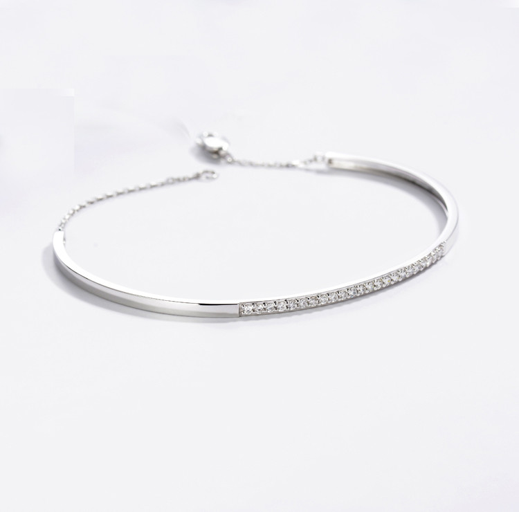 Wholesale The Night & Day 18K Gold Diamond Bangle 0.23ct Extension Chain Contrast Color Series from china suppliers
