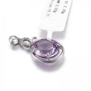 Wholesale 1.99g Pear Shaped Amethyst Pendant Unisex February Birthstone Charms from china suppliers