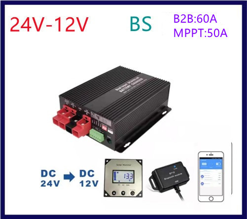 Wholesale Dual Input DC RV Battery Controller Solar Battery Charger Support BT Free / APP / Meter from china suppliers