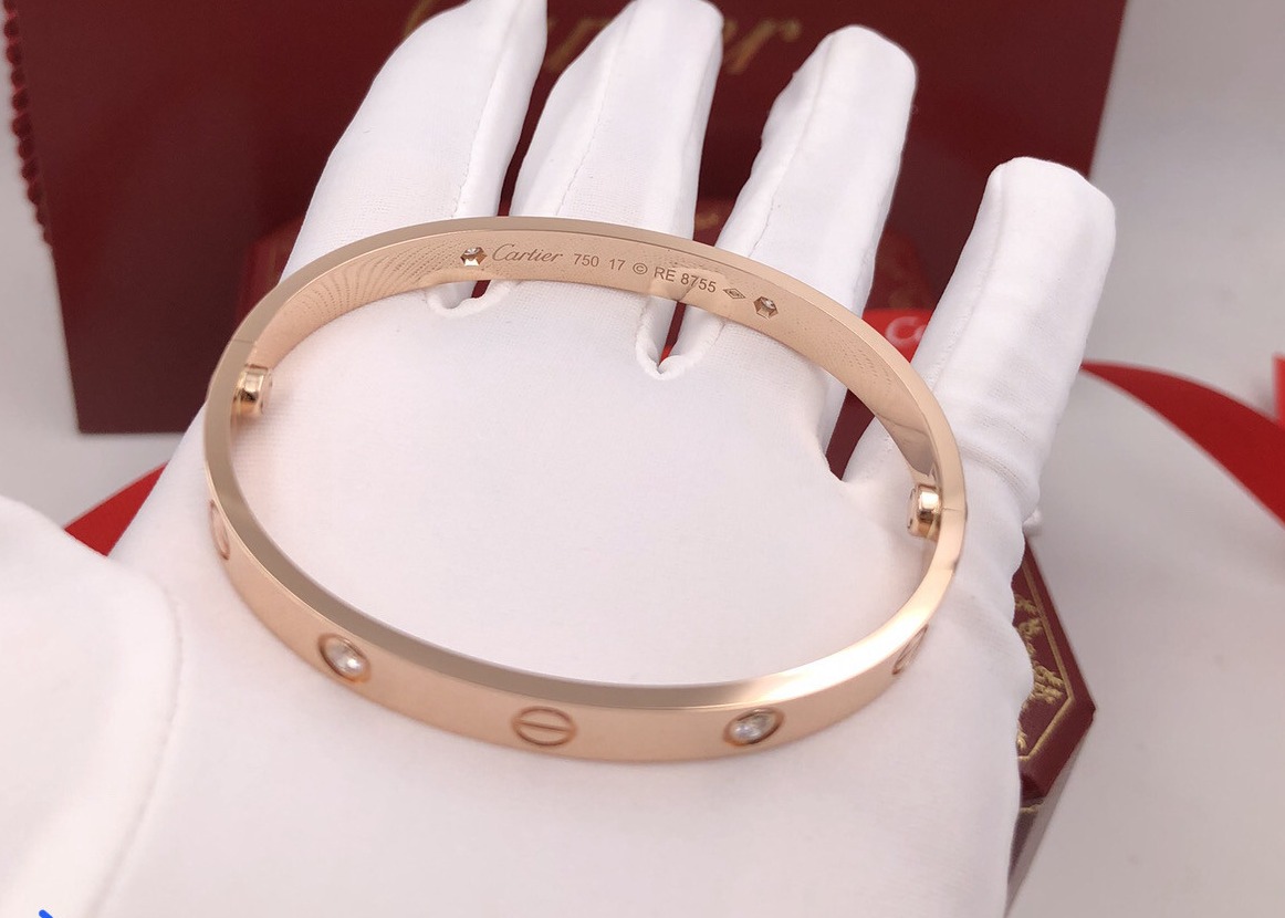 Wholesale Brand Jewelry Love Bracelet  18K Gold Jewelry Rose Gold 4 Diamond Vvs Diamond from china suppliers