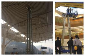 Wholesale Aerial Work Hydraulic Lift Ladder Four Mast 16m Working Height For Maintenance Service from china suppliers