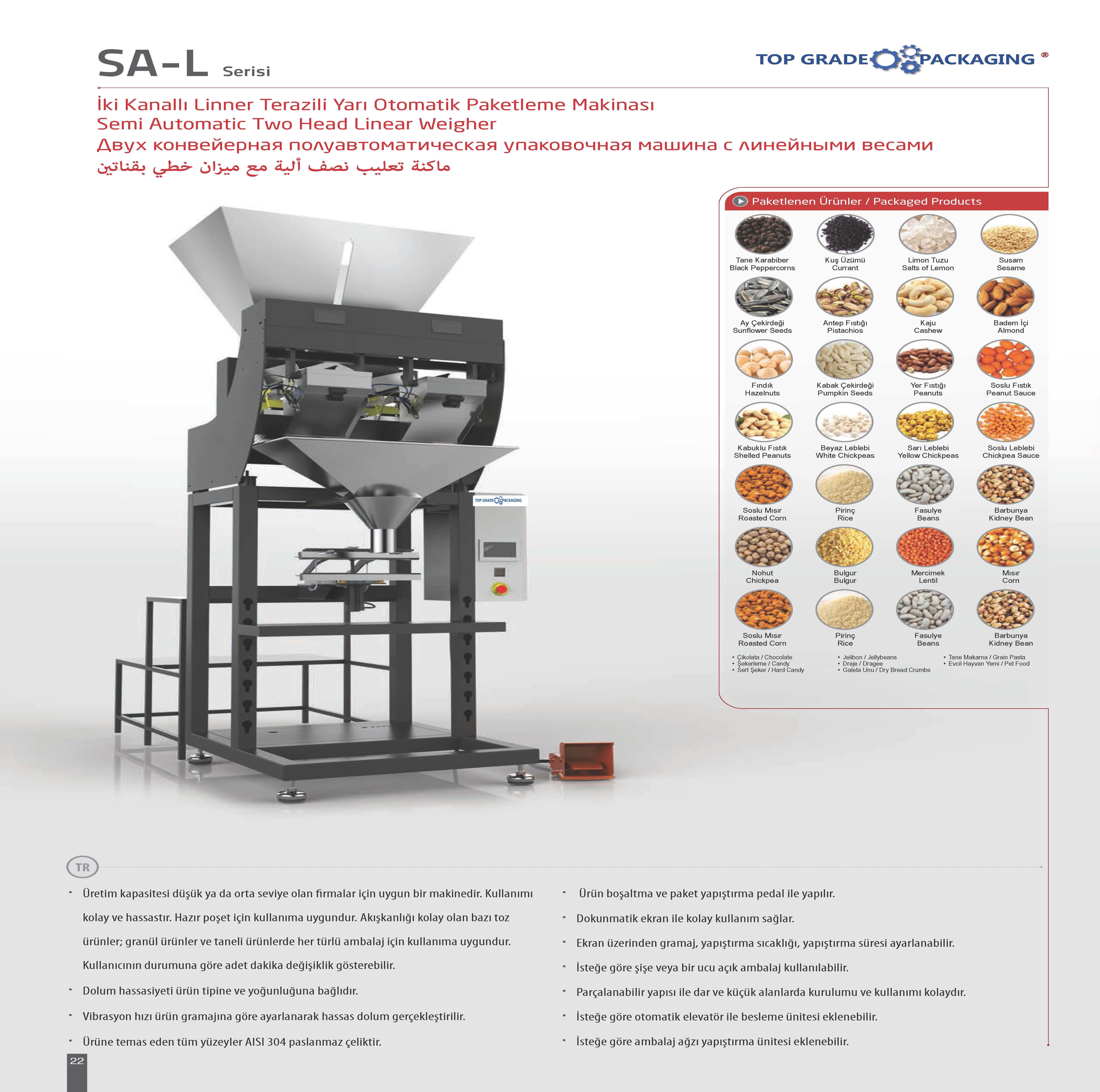 Wholesale SA-L SERIES Semi Automatic Two Head Linear Weigher from china suppliers