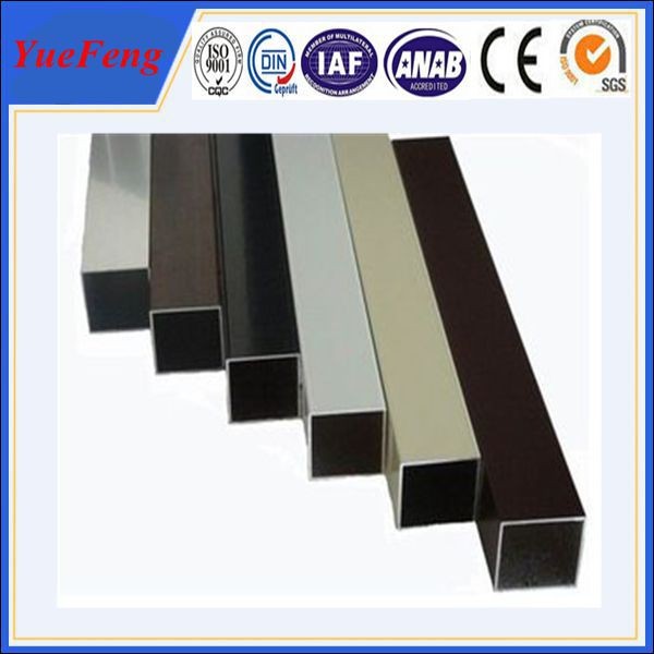 Wholesale 6000 series colorful aluminum extruded square tube with powder coating surface from china suppliers