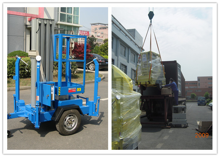 Wholesale Trailer Type Vertical Mast Lift , 6 Meter Personnel Lift Platform For Outdoor Working from china suppliers