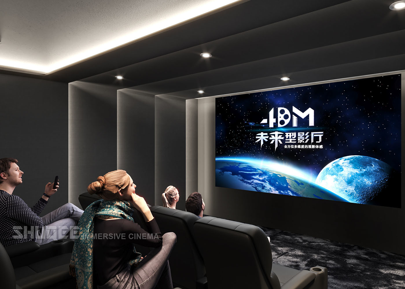 Wholesale Theater Movie Projector Home Cinema System With 7.1 Speakers / Reclining Chairs from china suppliers