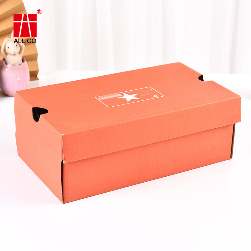 Wholesale Spot UV E Flute Corrugated Box , Folding Footwear Packaging Box ALLICO from china suppliers