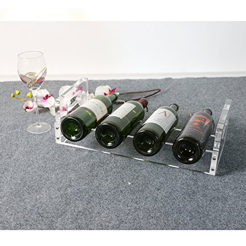 Transparent PMMA Acrylic Wine Rack Stackable 18.9x8x4cm Size