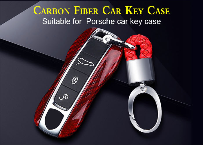 Wholesale Wear Resistant Smooth Carbon Fiber Porsche Car Key Cover from china suppliers