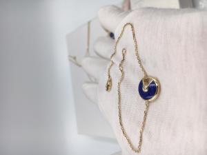 Wholesale Enchanting Colorful Lapis Lazuli 18 Karat Gold Necklace 18k Karat Gold Chain from china suppliers