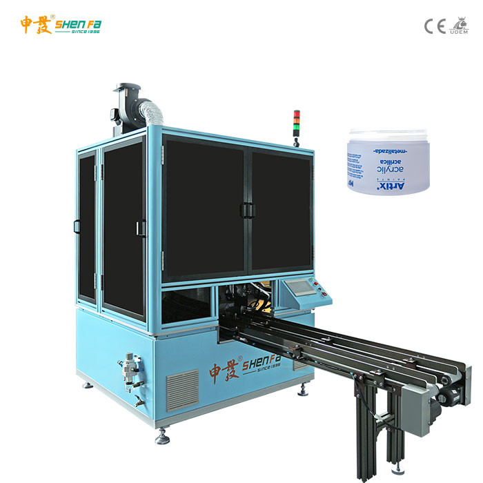 Wholesale Single Color Glass Jars Printer Silk Screen Printing Machine With Flam Treatment UV Curing from china suppliers