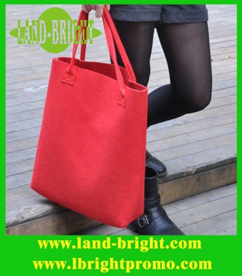 Wholesale Red Woolen Felt Tote Bag for Women from china suppliers