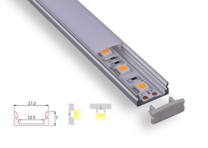 Wholesale Customized Aluminium Channel Profiles , Slim 7mm Flex Led Strip Diffuser from china suppliers