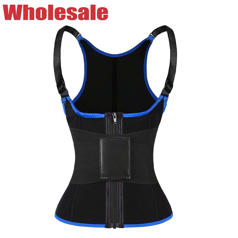 Wholesale Blue Arcuate Neck Training Sweat Vest Plus Size 4x from china suppliers