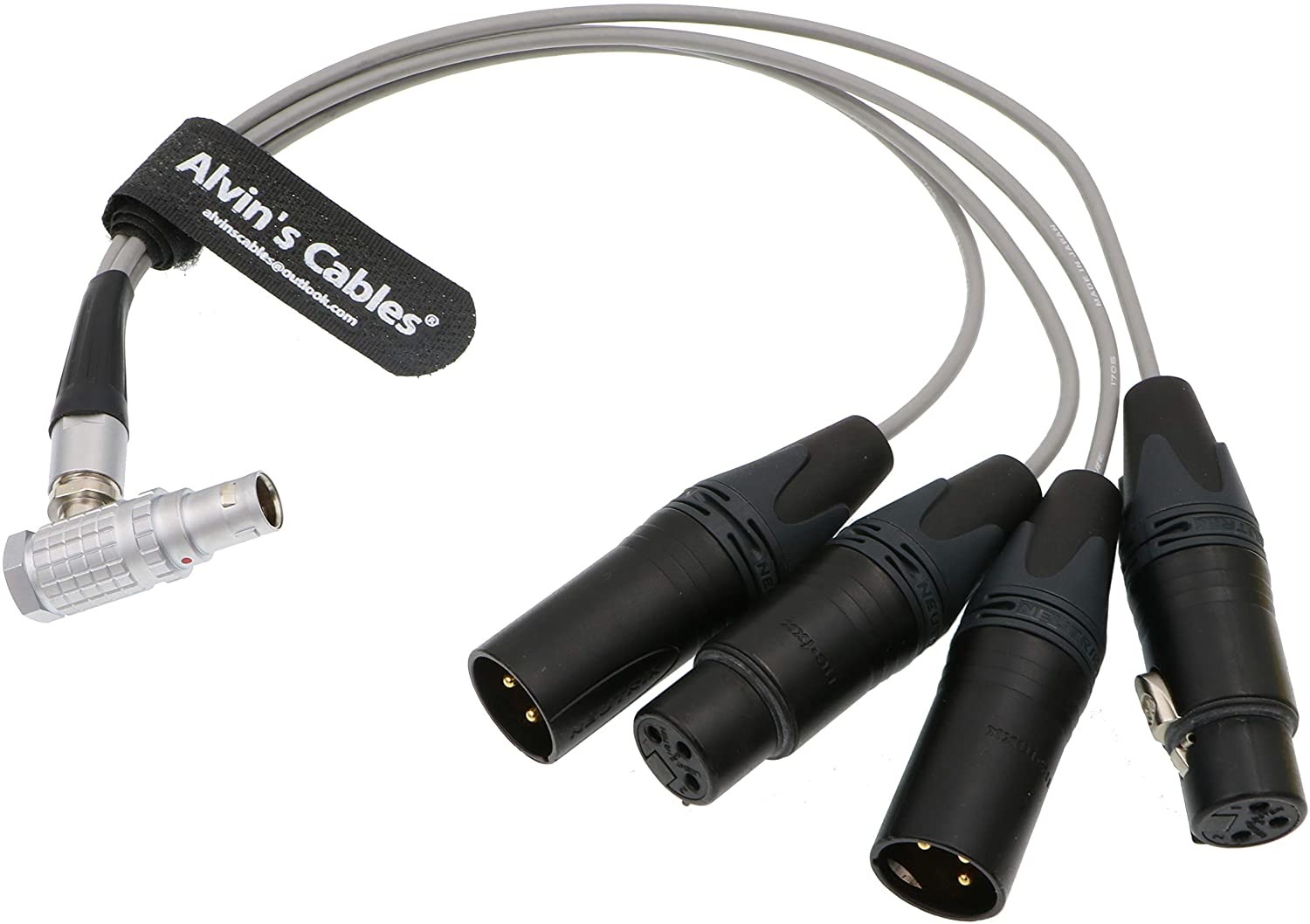 Wholesale Alvin'S Cables Breakout Audio Input Output Cable For Atomos Shogun Monitor Recorder Right Angle 10 Pin To 4 XLR 3 Pin from china suppliers