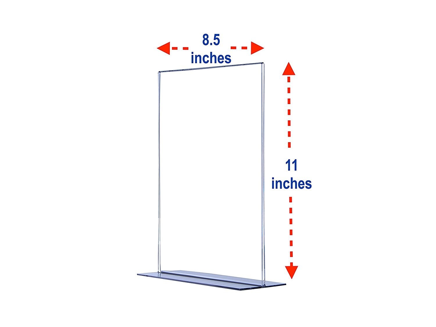 Wholesale ODM Waterproof T Shape Acrylic Stand , Plastic Sign Holder 8.5 X 11 from china suppliers