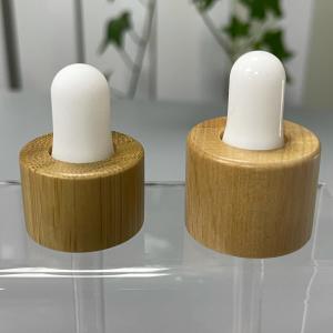 Wholesale Dropper with Sepcial Decoration Bamboo Cover Wood Cap 24/410 28/410 Dropper Set Glass from china suppliers