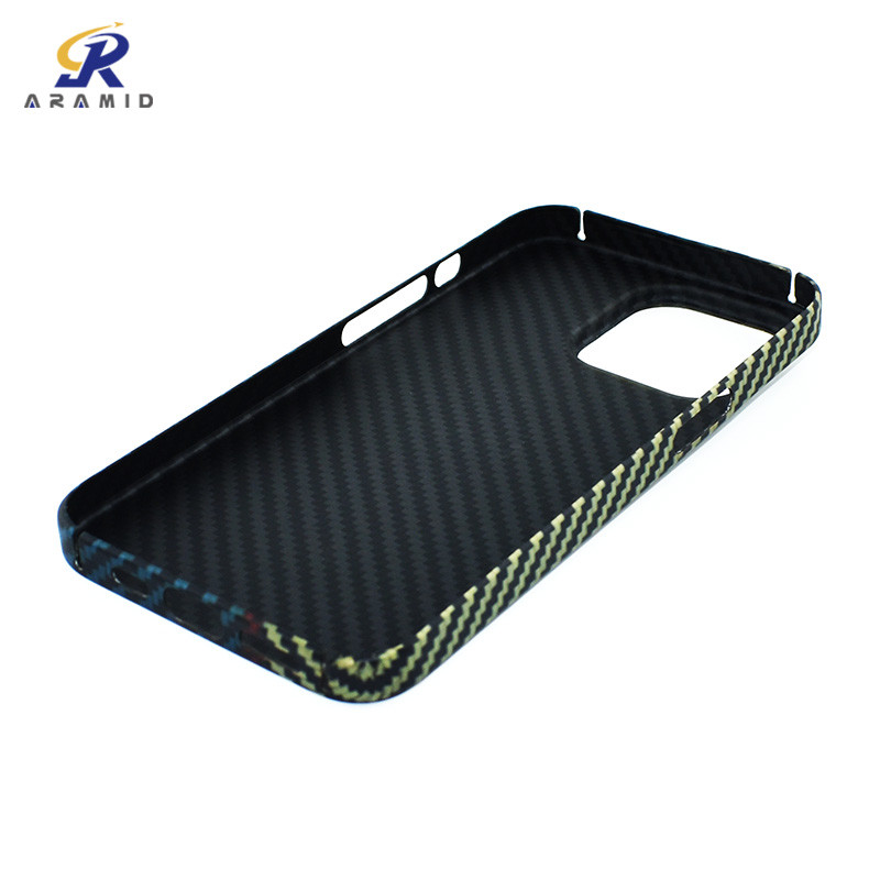 Wholesale Customized Three Mixed Colors Full Camera Protection Aramid Fiber Phone Case For iPhone 14 from china suppliers