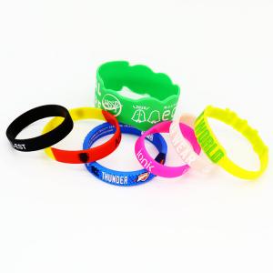 China A Grade Quality Guaranteed Personalized Wristbands Silicone Rubber Band Wristband Custom on sale