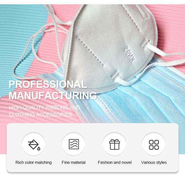 black and white stretchy band tape for garment accessories elastic band tightness cords