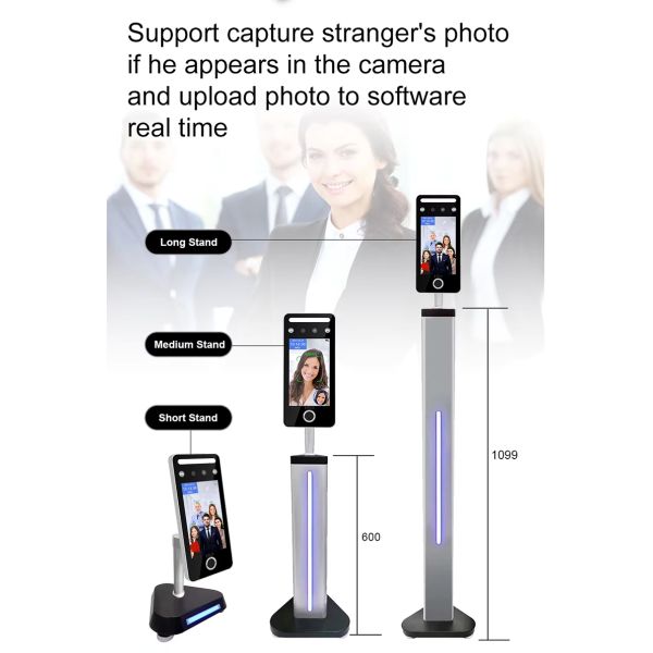 5 Inch Cloud WiFi Network Biometric Scanner Face Recognition Motion Detection ODM Logo Time Attendance System
