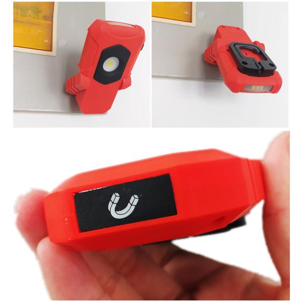 2w Usb Rechargeable Pocket Work Light With Led Torch Adjustable Magnetic Stand
