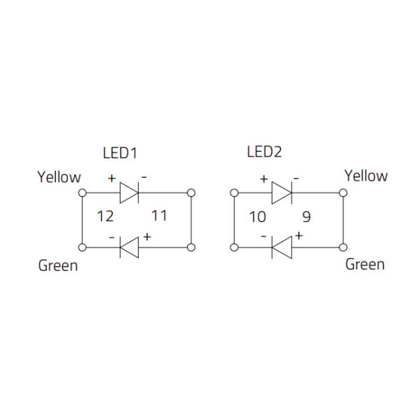 615008142121 8P8C RJ45 Modular Jack With 2xBipolar Y/G LED
