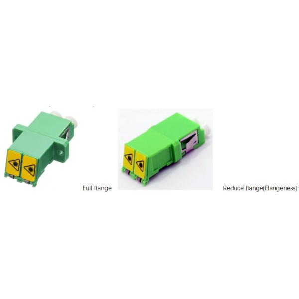 Fiber Optic Adapter LC APC to LC APC SM Bulkhead Duplex With Reduced Flange Auto Shutter