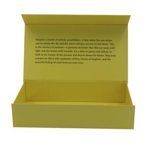 Customizable Yellow Folding Foldable Magnetic Lid Gift Packaging Box
