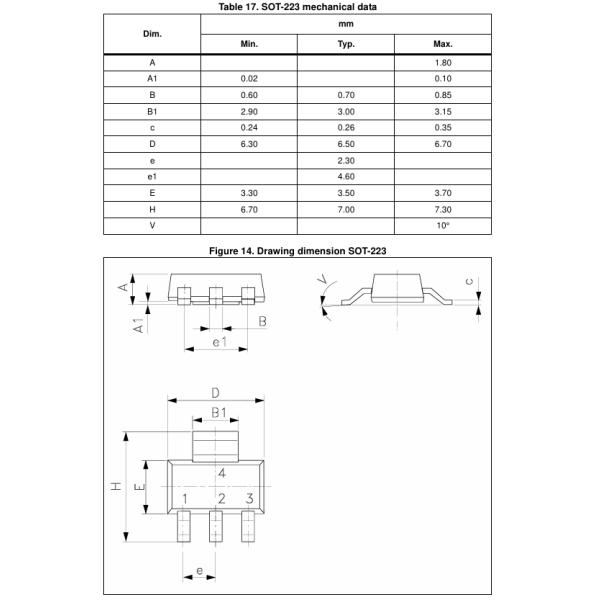 LD1117S33CTR 3.3V LDO Voltage Regulator with 1A Output Low Dropout Voltage High Accuracy Over-Current & Thermal Protection Stable with Ceramic