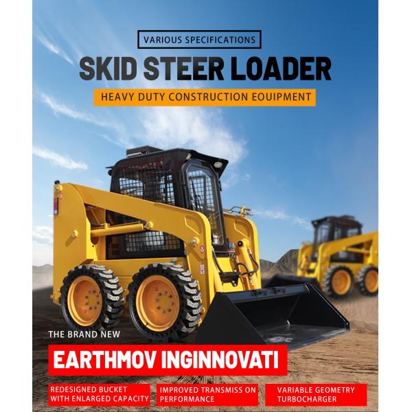 Best Selling Mini Skid Steer Loader with Snow Blower Buckets Mini Skid Steer Snow Blower Garden Mini Crawler Loader