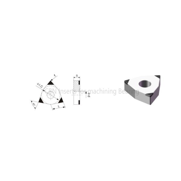 Halnn Solid PCBN Inserts Interrupt Machining Hardened Steel Wind Power Bearings