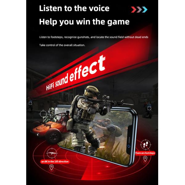 Low Latency Wireless Gaming Buds Dual Mode A2DP HiFi Sound IPX5