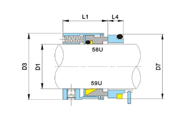 John Crane 58u Mechanical Seals Exquisite workmanship Replace Multi-Spring O-Ring Pusher Seals for Water Pump