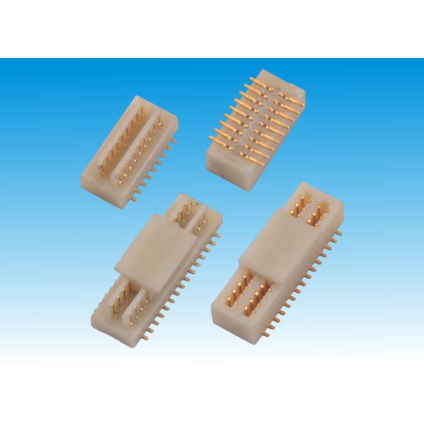 Board To Board Female Header Connector 0.8mm SMT LCP Black White Color