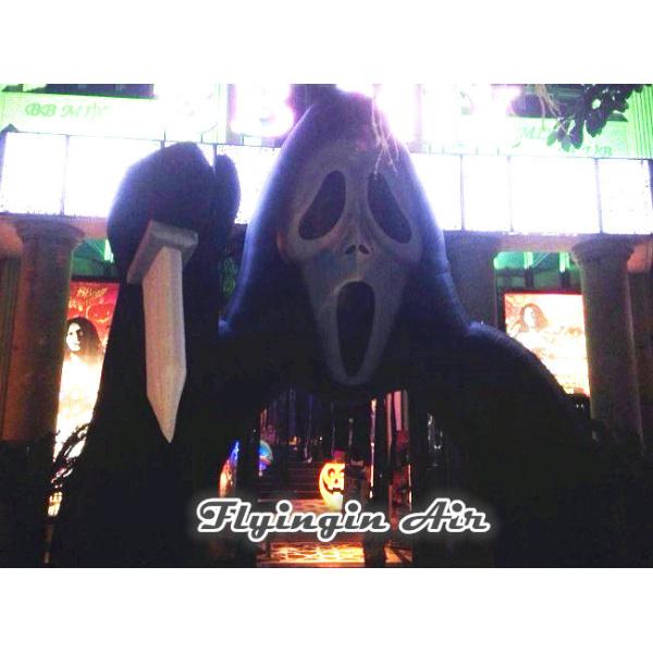 Inflatable Death with a Knife, Inflatable Screaming Death Arch for Halloween