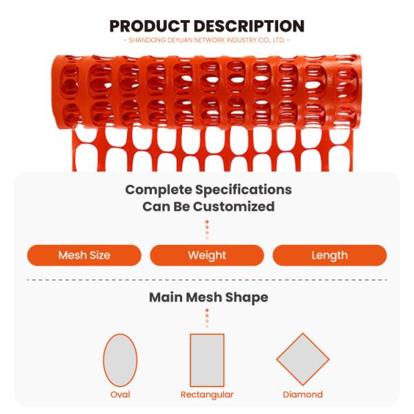 Plastic Barrier Fence Snow Mesh Fence Safety Warning Mesh