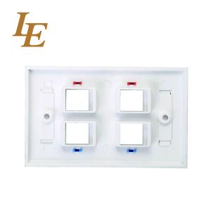 3 Port Keystone Jack Network Faceplate Socket Cat6 UTP RJ45 With Patch Panel And