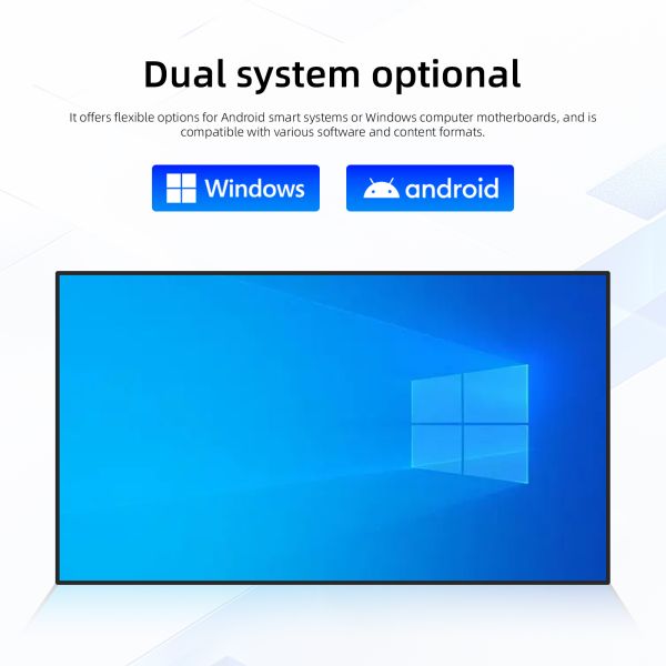 43 50 Inch Wall Mounted LCD Digital Signage Display Digital Menu Board