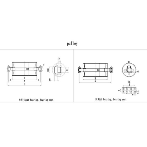 Heavy Duty Belt Conveyor Motorized Driving Pulley Drum With Rubber Lagging DIN, AFNOR, FEM, BS, JIS, SANS, CEMA