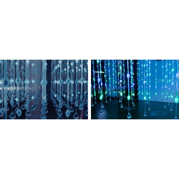 23mm DMX SPI RGB String Lights LED Matrix Curtain String Lights for Events Lighting