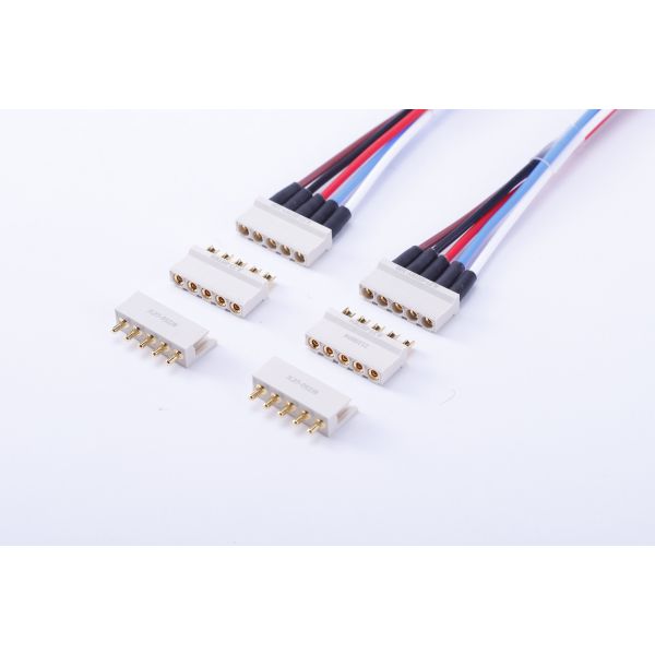 Micro Rectangular PCB Connector JL23-22TKY 22Pins Plug with Gold-Plated Contacts and 2.54mm Double-Row Spacing in PPS Insulator