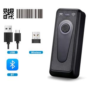 Mini Bar Code Reader 2D QR Code Pocket Scanner Wireless Blue Tooth Barcode