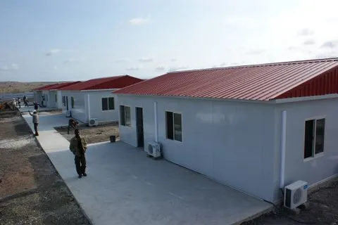 Prefab Steel Structure House with Galvanized Surface Treatment Customizable Size and EPS Sandwich Panel
